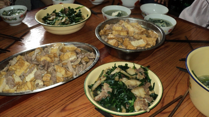 油豆腐猪肉瑶族韭菜