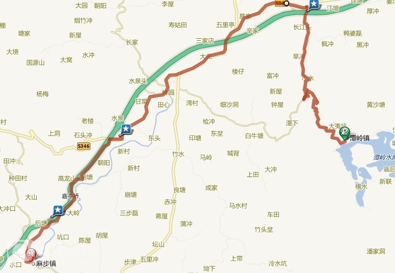 回程1潭岭至麻步路线