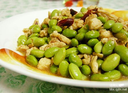  毛豆鸡丁